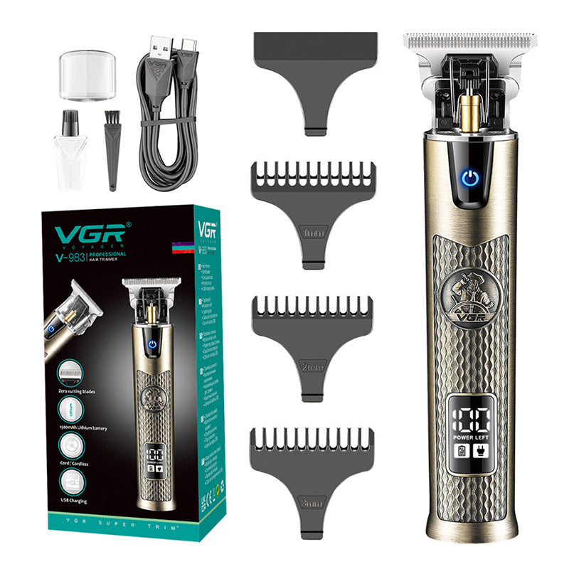 VGR V-983 Hair Clippers for Men LCD Display Rechargeable Electric Cordless Trimmer Hair Cutting VGR V-983 Hair Clippers for Men LCD Display Rechargeable Electric Cordless Trimmer Hair Cutting